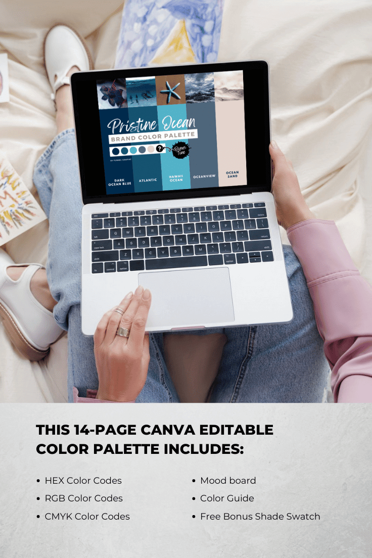 Pristine Ocean Premium Canva Color Palette 6 pristine ocean 14 page color palette includes