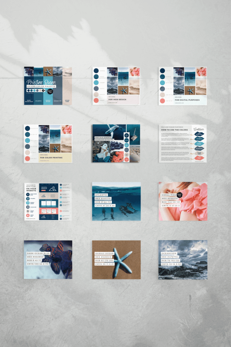 Pristine Ocean Premium Canva Color Palette 2 pristine ocean Tiles