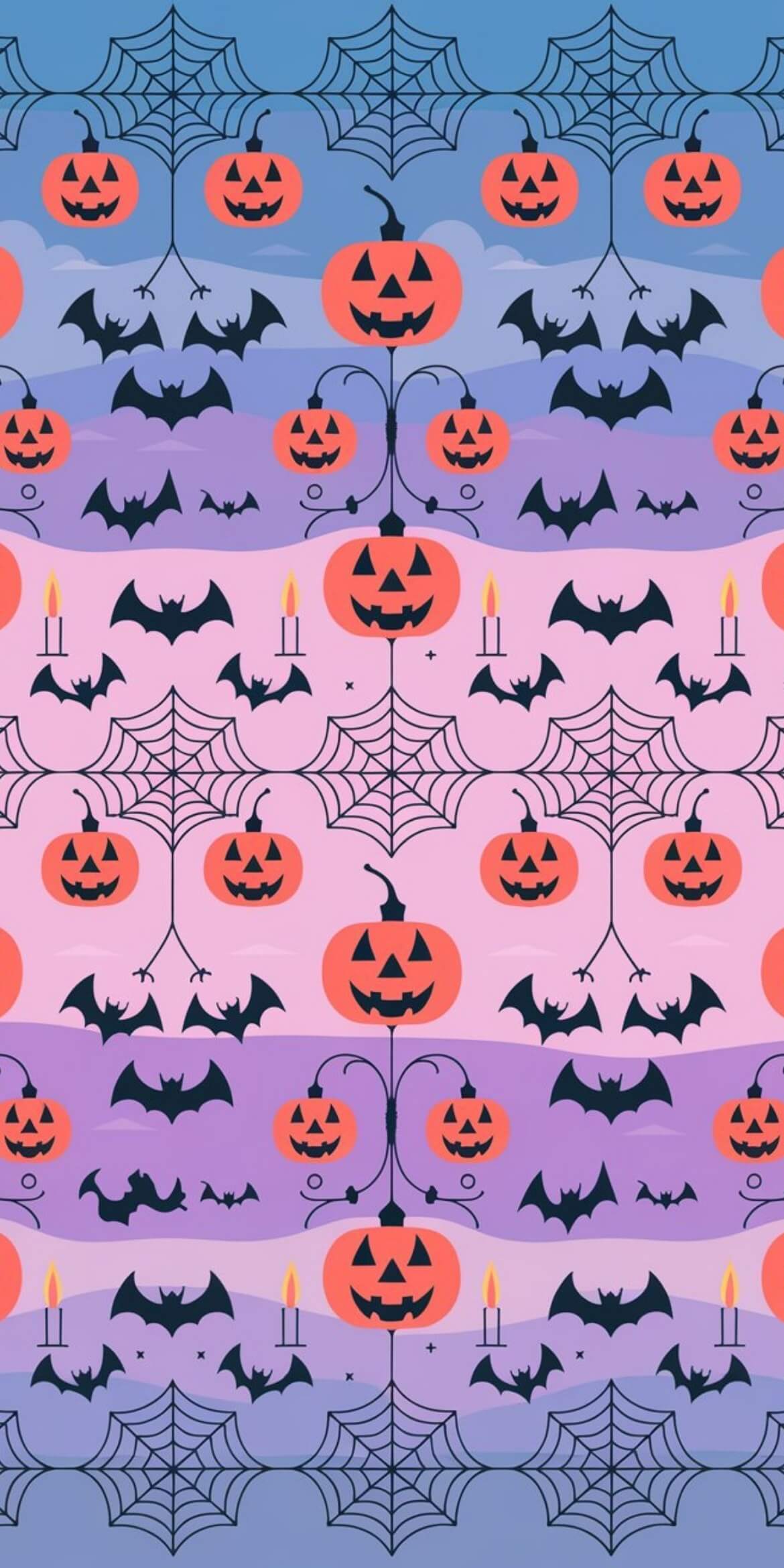 107+ Free Halloween Wallpapers To Download 17 a pattern of pumpkins and bats for halloween