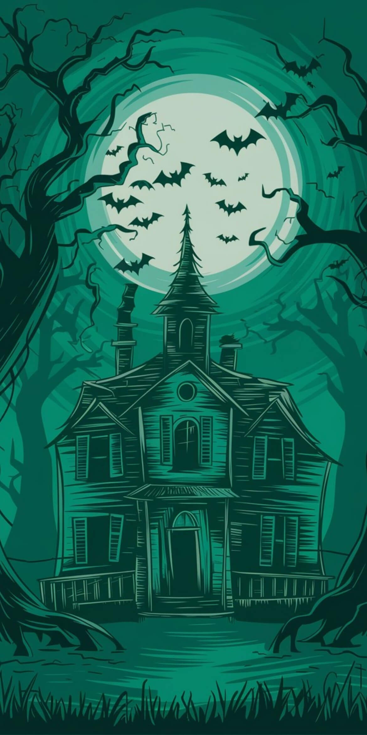 107+ Free Halloween Wallpapers To Download 57 halloween dark green bats forests