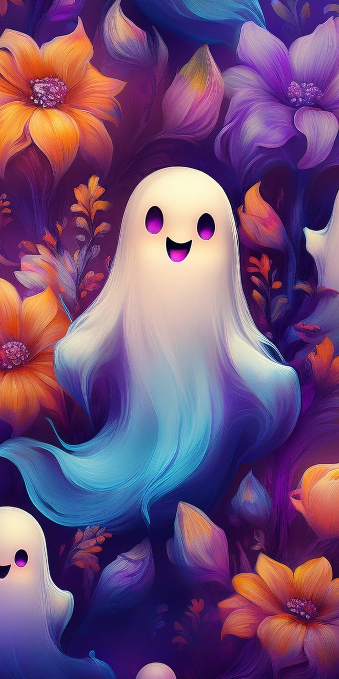 107+ Free Halloween Wallpapers To Download 55 halloween happy ghosts flowers