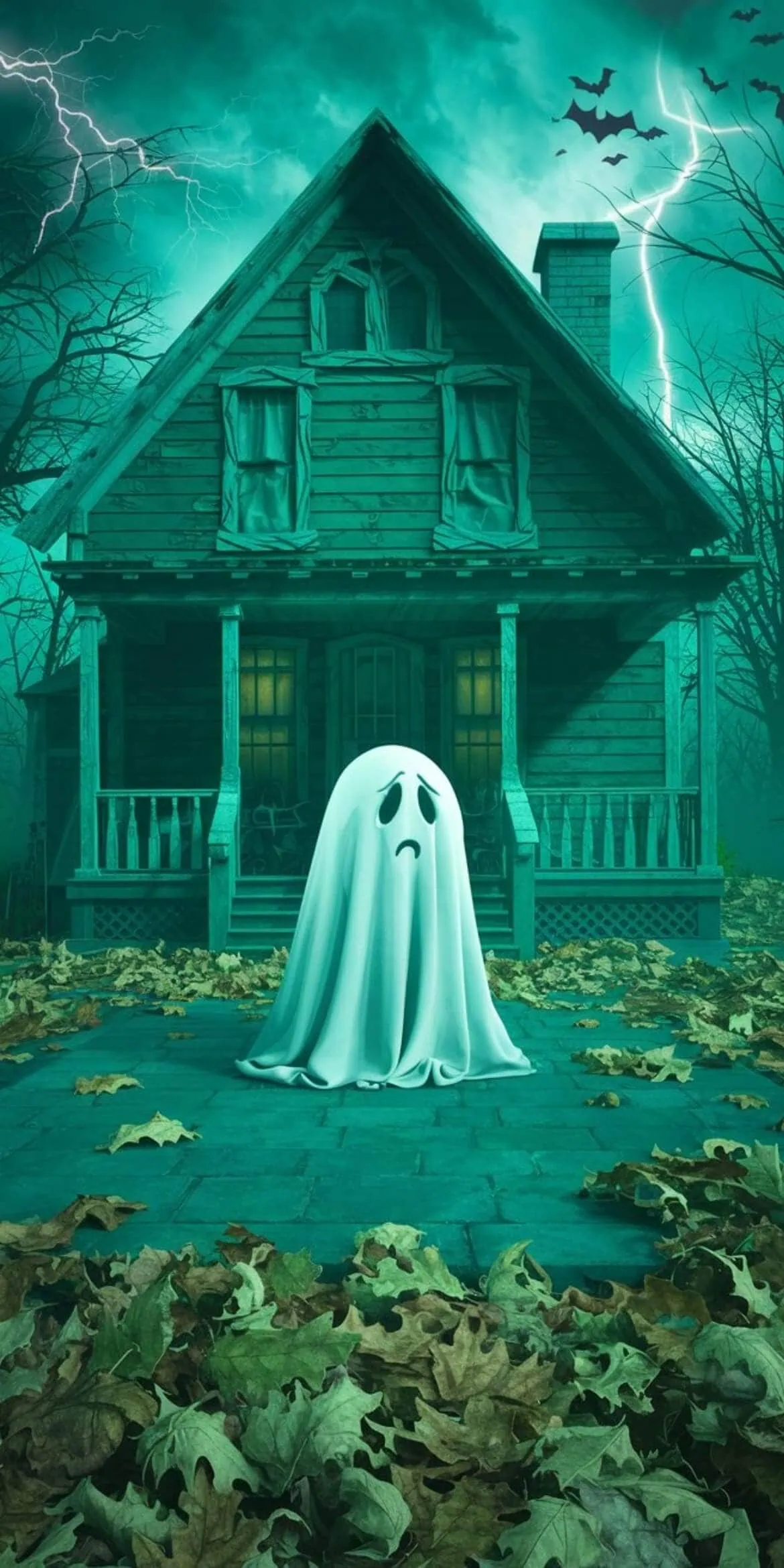 107+ Free Halloween Wallpapers To Download 40 halloween sad ghost small mouth haunted house lightning