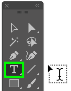 select Text Type tool from toolbar in Illustrator - how to add text in illustrator