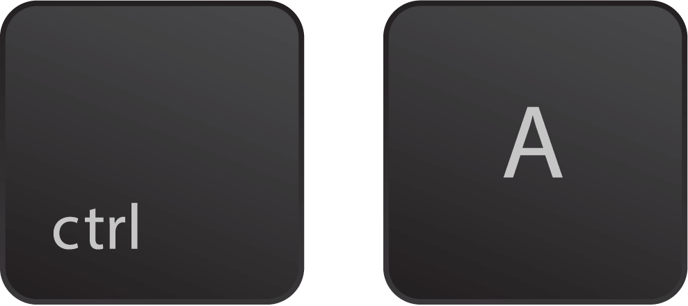 select all keyboard shortcut ctrl + A