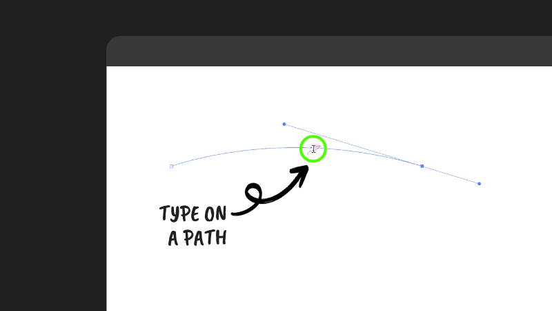 type on a path line in Adobe Illustrator