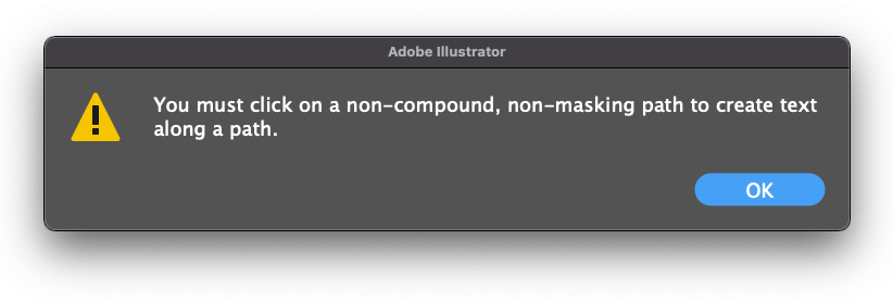type on path error – how to add text in illustrator