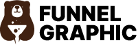 funnel graphic logo of a bear with funnel