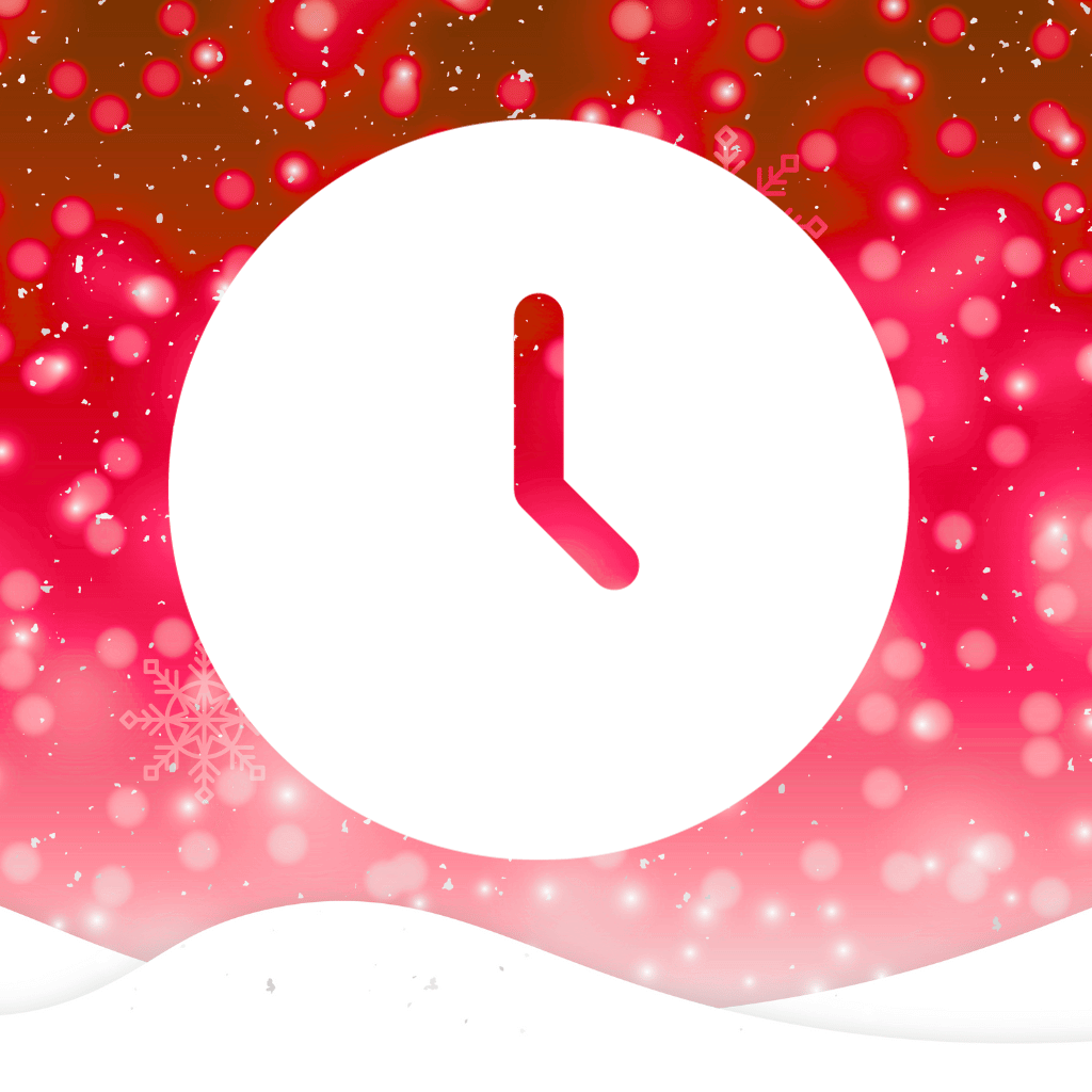 75 Free Editable Christmas App Icons On Canva 68 clock christmas app icons
