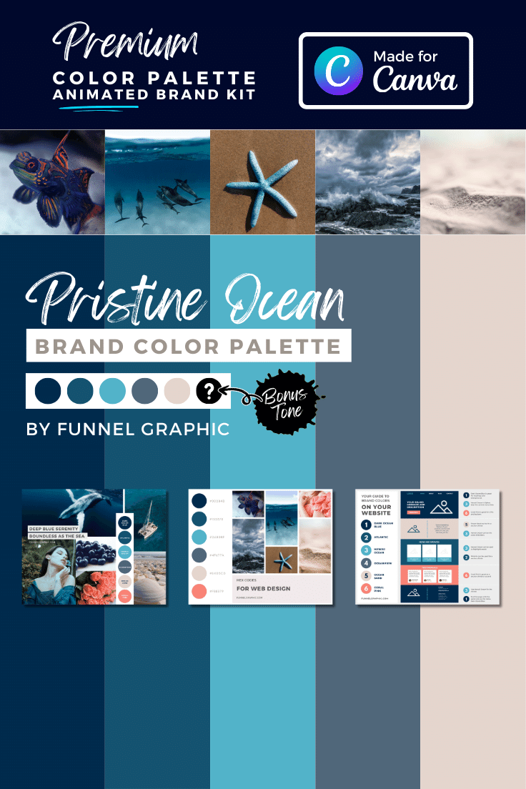 Pristine Ocean Premium Canva Color Palette 1 Pristine Ocean preview creative market