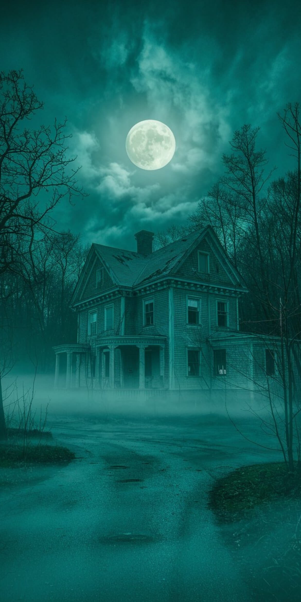 107+ Free Halloween Wallpapers To Download 47 halloween haunted house misty moon cloudy dark green driveway