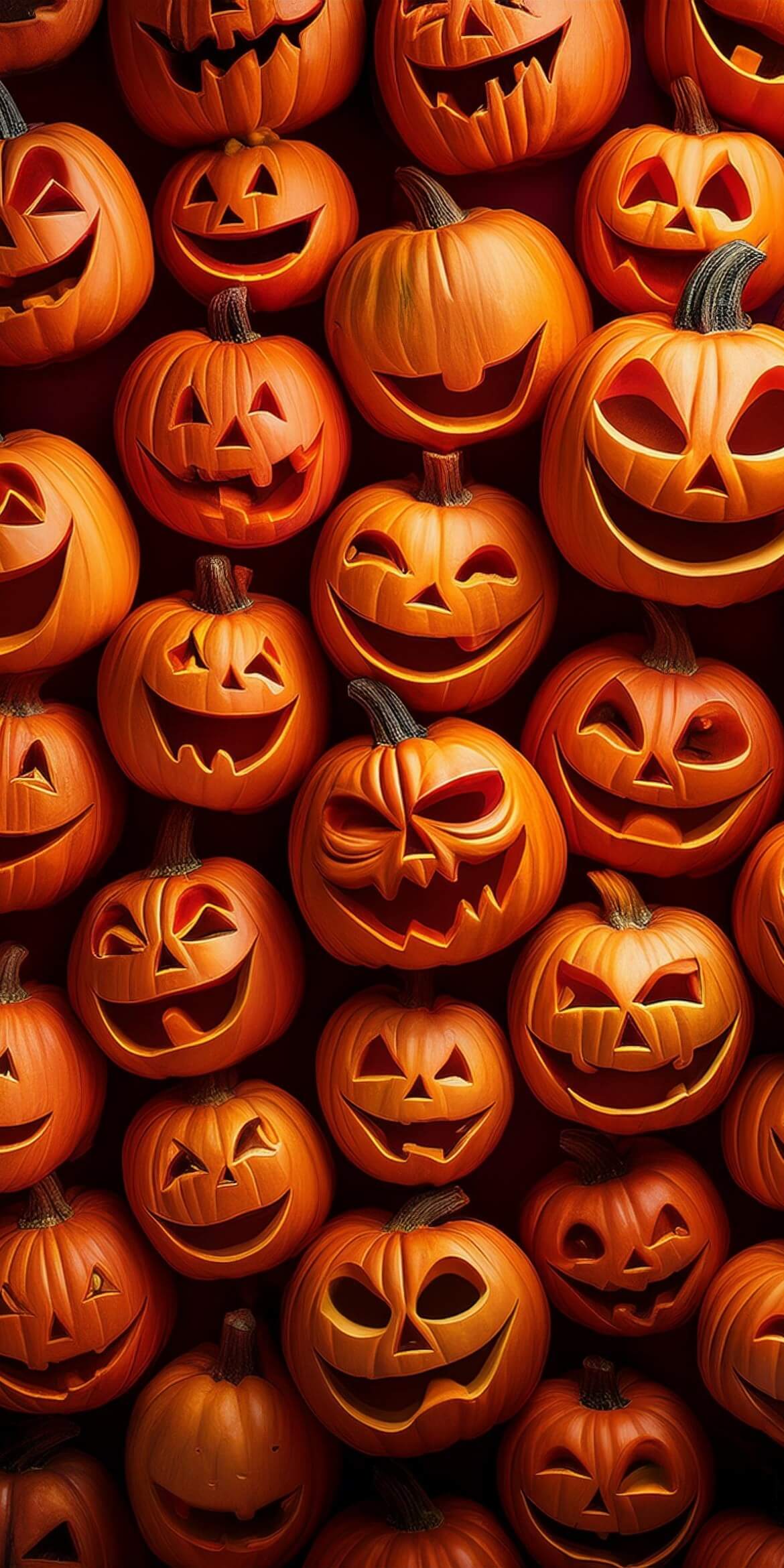 107+ Free Halloween Wallpapers To Download 5 a group of carved pumpkins